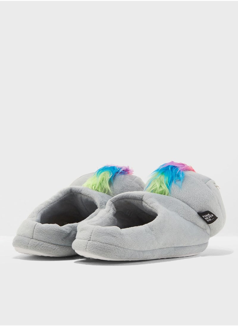 Open-back faux fur Bedroom Slipper