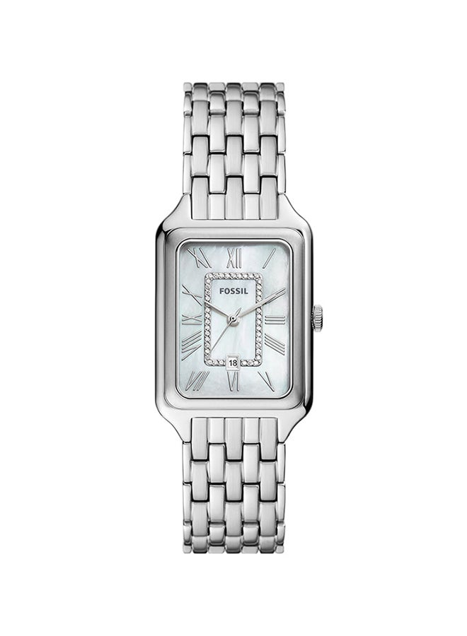 Women's Analog Rectangle Stainless Steel Wrist Watch