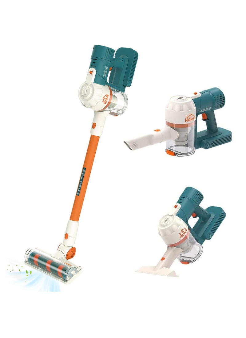 Toddler Vacuum Cleaner, Kids Cordless Wall Hanging Vacuum, Battery Powered Interactive Parent-Child Bonding Cleaning Set for Toddlers (Without Battery)