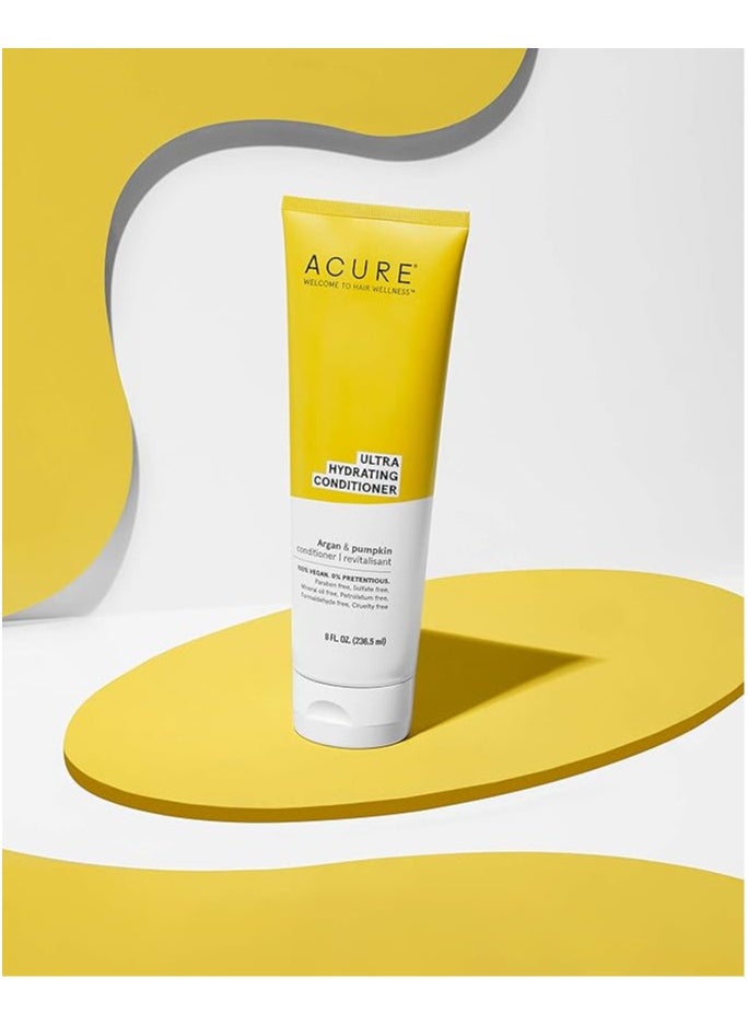 Acure Ultra Hydrating Shampoo & Conditioner Duo - With Argan Oil & Pumpkin - Ultra Moisturizing - 8 Fl Oz.(236 ml) Each