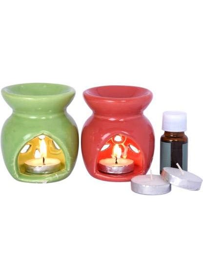 cermic Aroma Oil Pack of2 Burner10 ml fragance with 2 tealight Diffusert