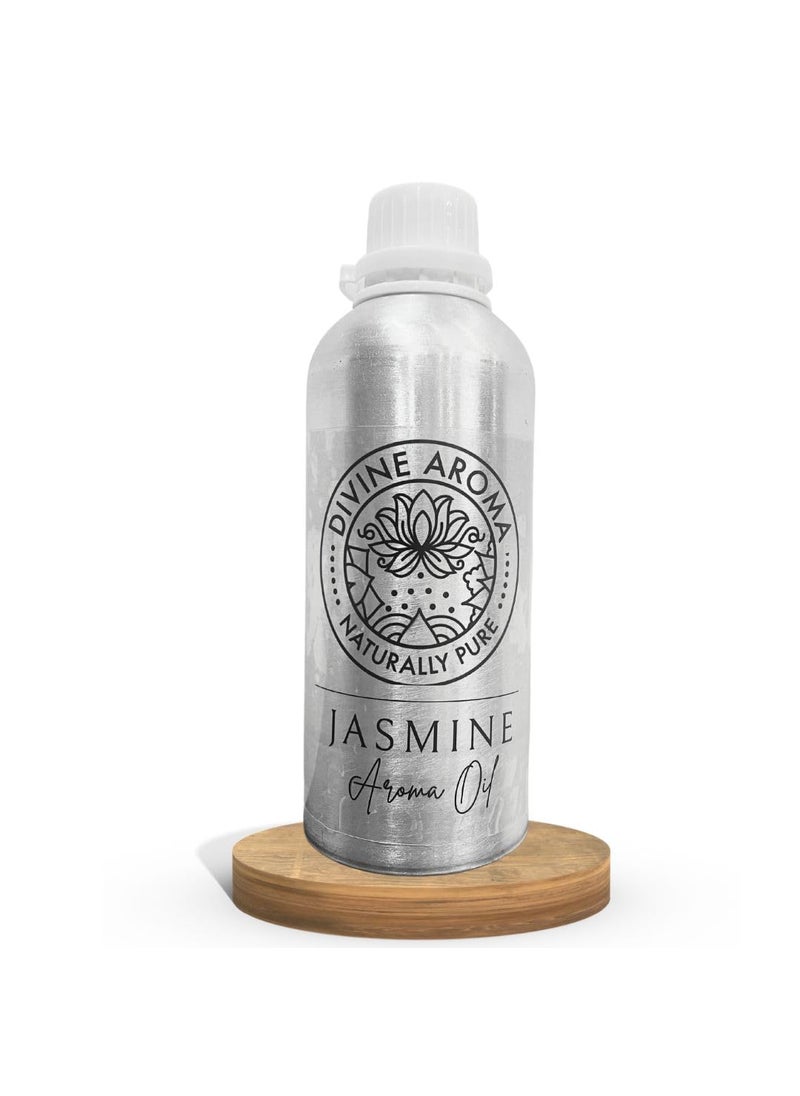 Divine Aroma Jasmine Aroma Diffuser OilFragrance Oil 500ml Exotic Fine Floral Aroma For Home Fragrance Reed Diffuser Office Hotel Massage Spa Resort Restaurant Bedrooms Bathrooms