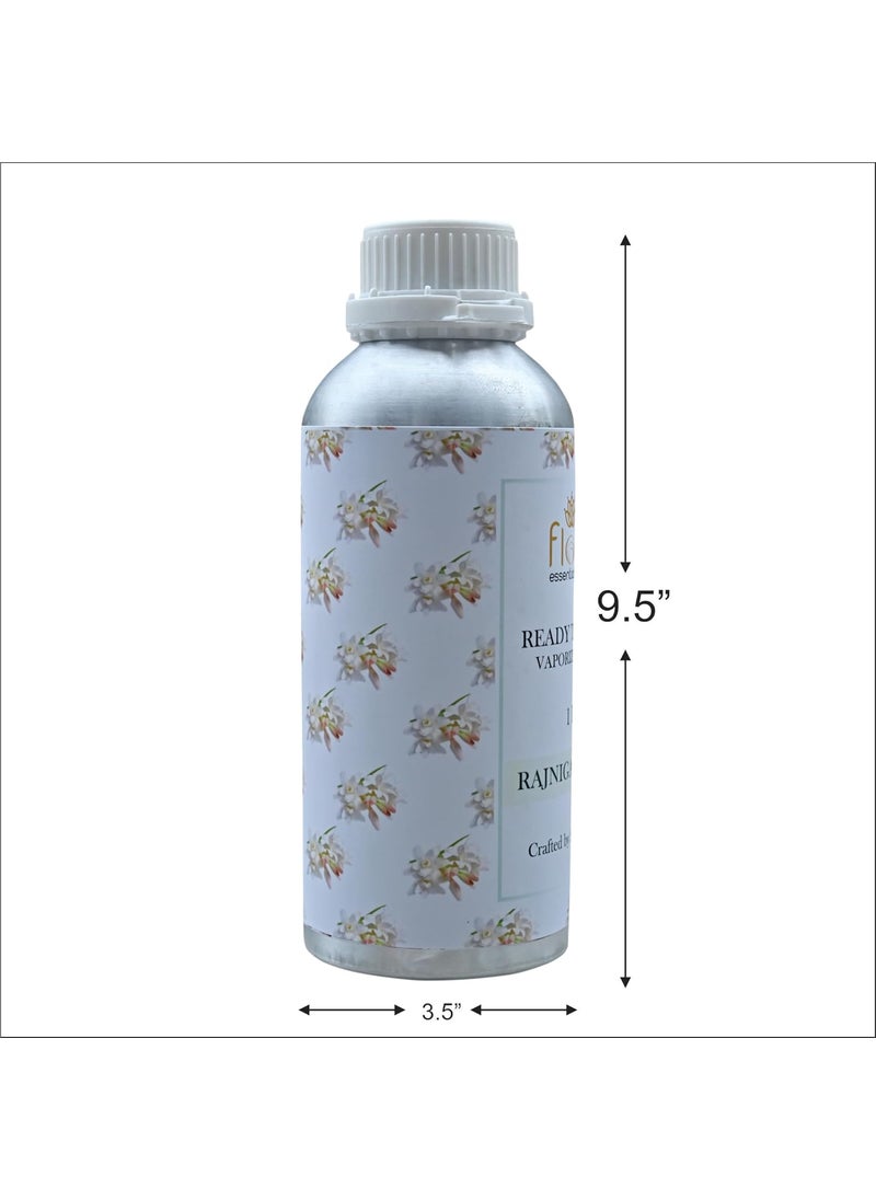 FLORAL ESSENTIALS 1 LTR Pure Natural Rajnigandha Vaporizer Oil for Home Fragrance 3X Hyper Boost Fragrance for Superior Diffusion and Long Lasting