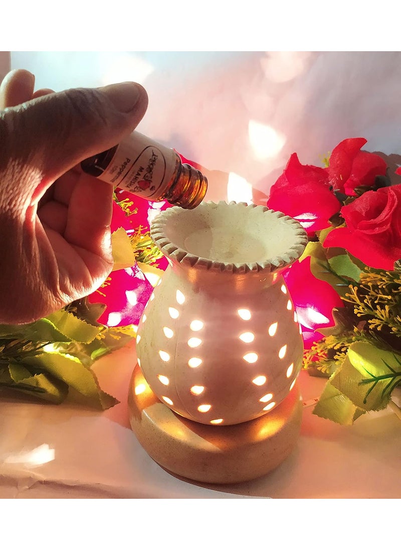 Mahisha Industry Aroma Diffuser Oil RelaxingLemon GrassCitronilla TulsiLavenderSandal WoodJasmineRose Fragrance Oil Set of 8 10MLUse for HomeOfficeHotelBarSpa etc