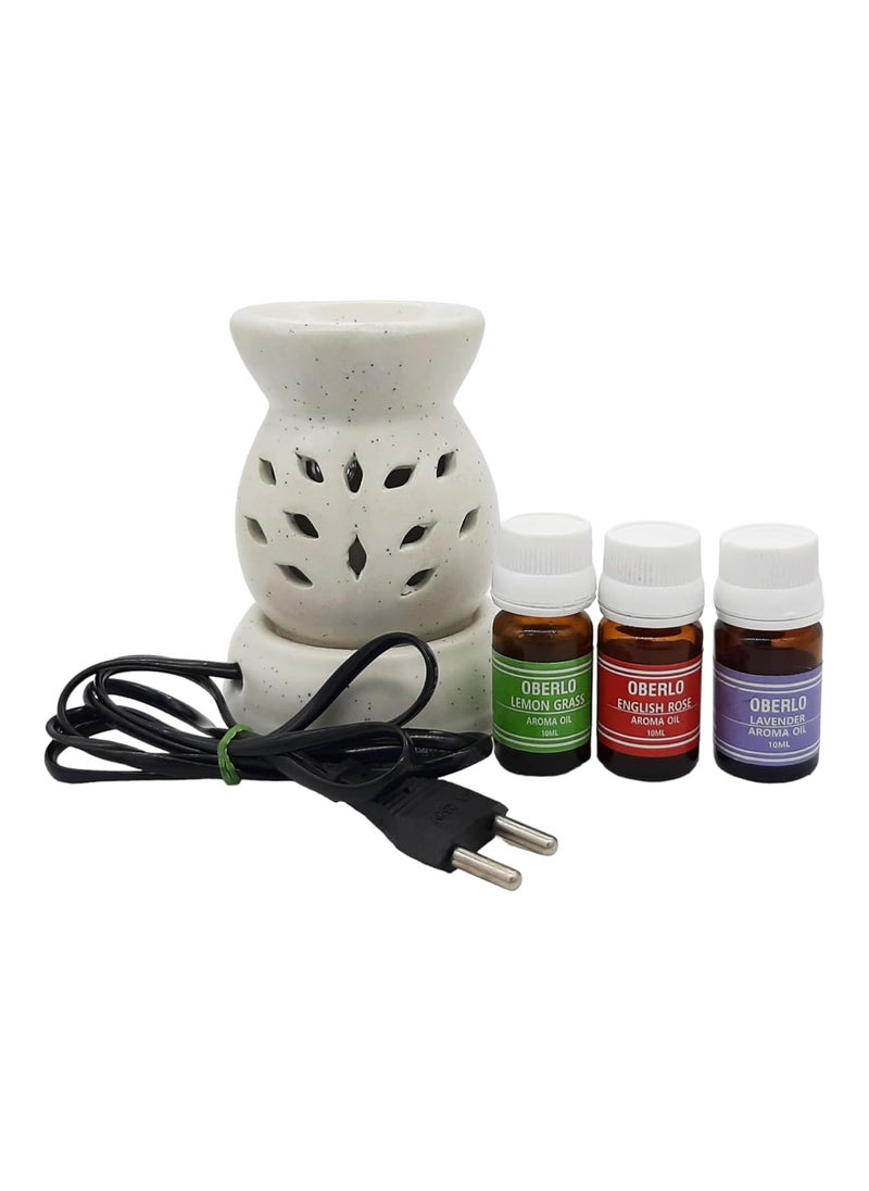 BHARTI Traders lavenderlemongrassRose Aroma Oil Diffuser Set 3 x 10 g
