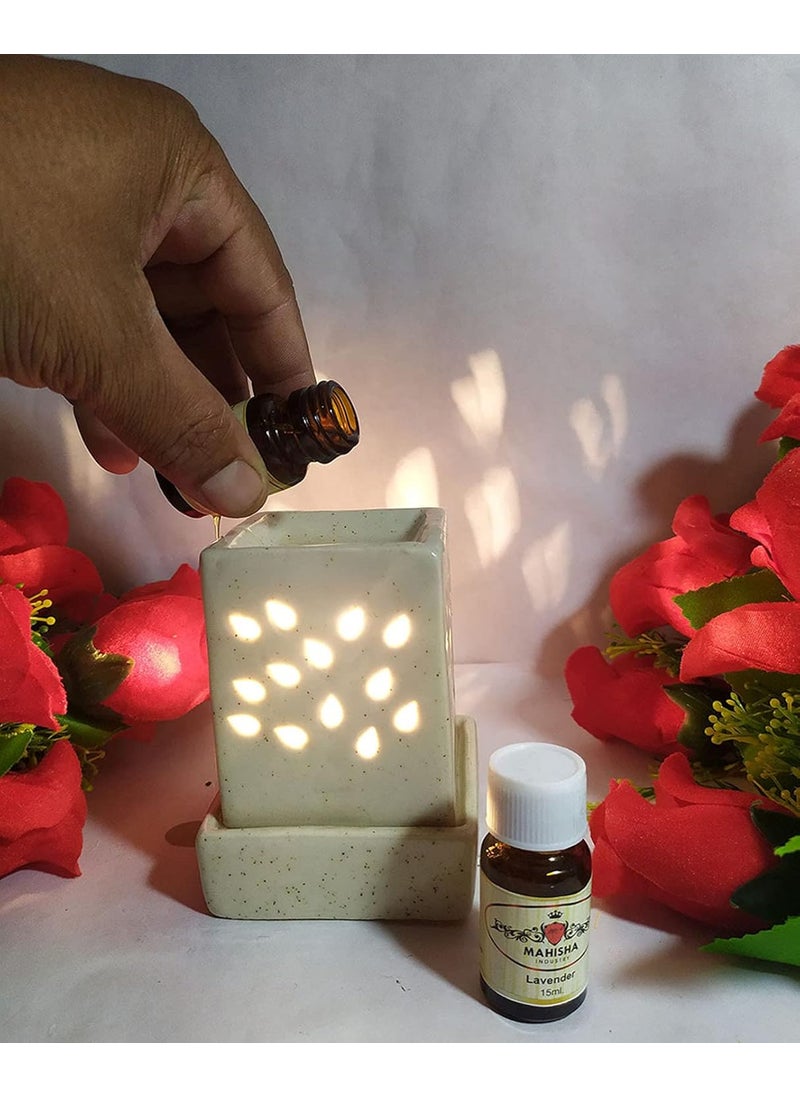 Pfure Solution Aroma Diffuser Oil Citronilla Jasmine Lemon Grass Relaxing Basil Lavender Eucalyptus Peppermint Sandal WoodRose Aroma Fragrance Oil Essential Oil 15ml Pack of 10