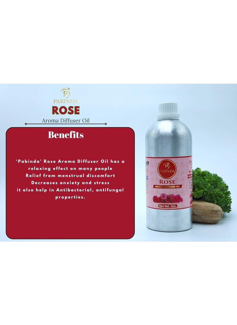 PABINDA Pure and Natural Rose Aroma Diffuser Oil 1000 ml