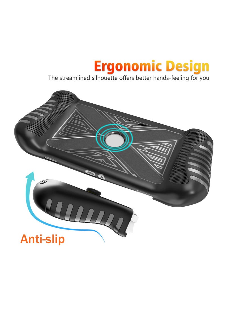 Silicone Cover Case Fit for Logitech G Cloud, Gaming Handheld and Screen Film Protector, Fit for Logitech G Cloud Gaming Accessories (Black)(Contains 1 Film)
