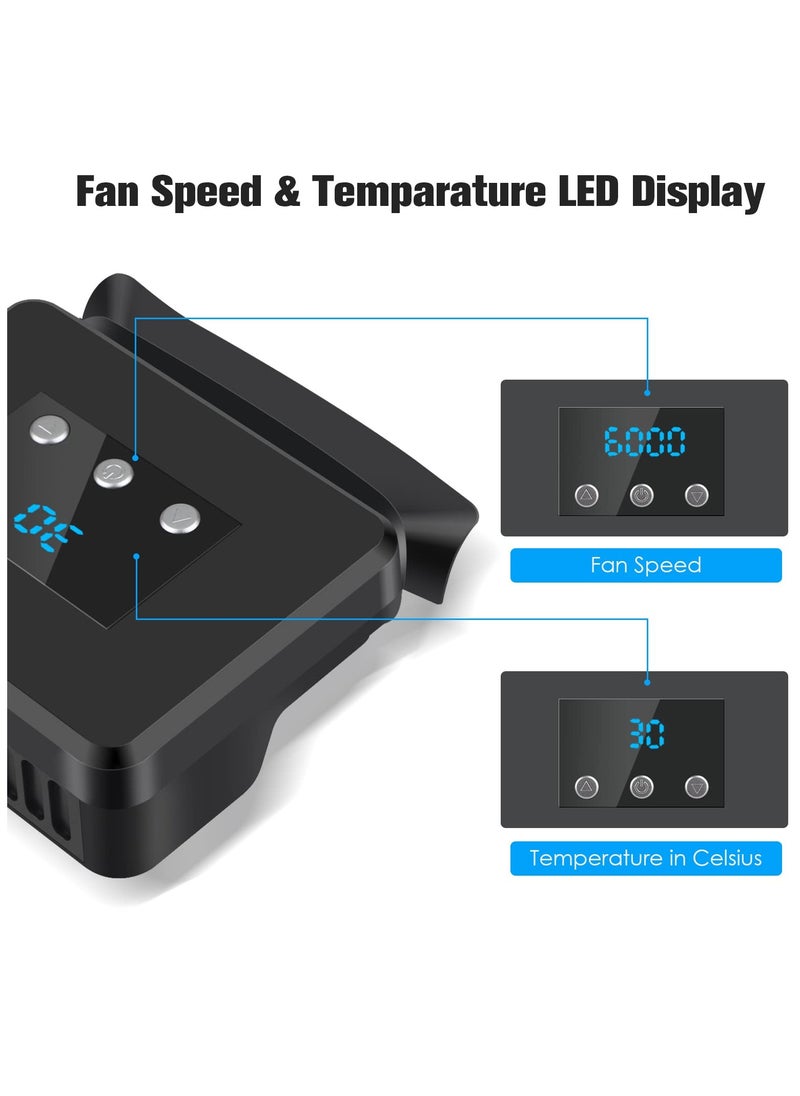Switch Cooling Fan, Fan for Nintendo Switch, Dock Set Temperature Display Cooler NS Original Docking Station, Adjustable Speed, USB Powered, Integrated Cable