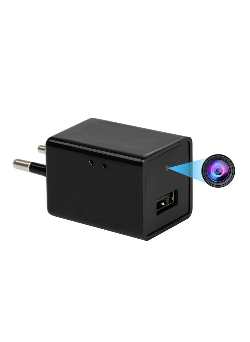 Refurbished TECHNOVIEW Wired 1080p Charger USB Camera FHD Video and Audio Indoor Recorder Upto Motion Detection and Loop Recording Feature Support Upto 128GB Card Black