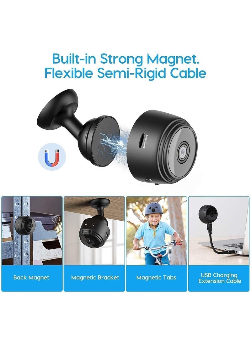 Lumevo Mini WiFi Full HD 720P1080P Wireless Magnet Camera Motion Camera Audio and Video Live with Wireless Recorded Magnet Cam with Light Vision and Motion Detection