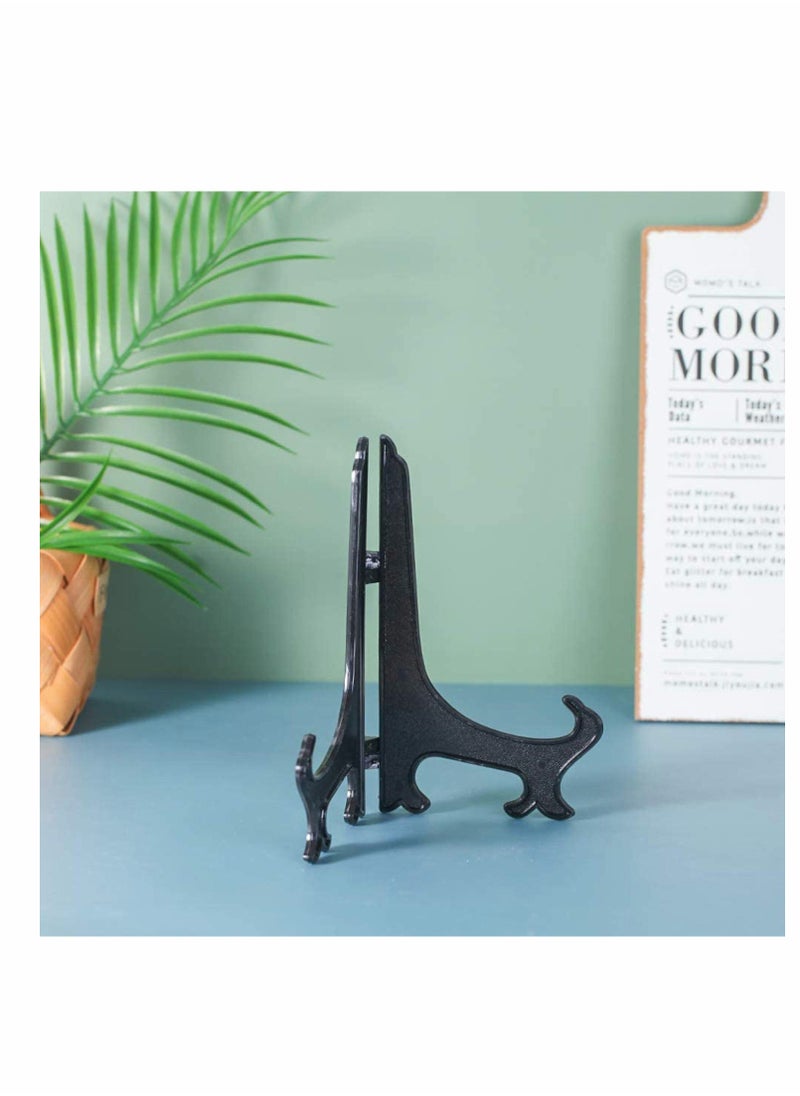 Plate Stand, 8 Inch 6pcs Wood Easels Plate Display Stands, Picture Frame Stand, Holder Solid Wood Base Bracket Decoration Frame Swing Plate Photo Shelf Bracket 6 Pack