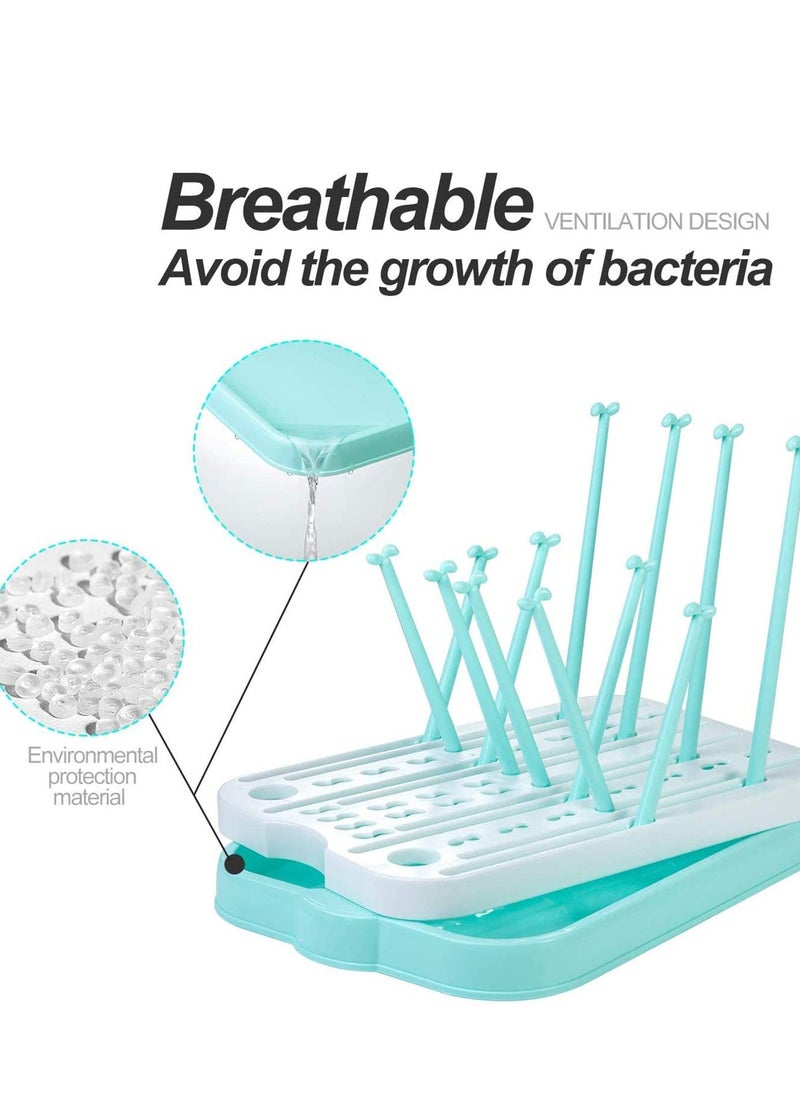 Baby Bottle Drying Rack for Kitchen Countertop Baby Bottle Drying Rack with Removable Water Tray Countertop Drying Rack Stylish Nursery Product