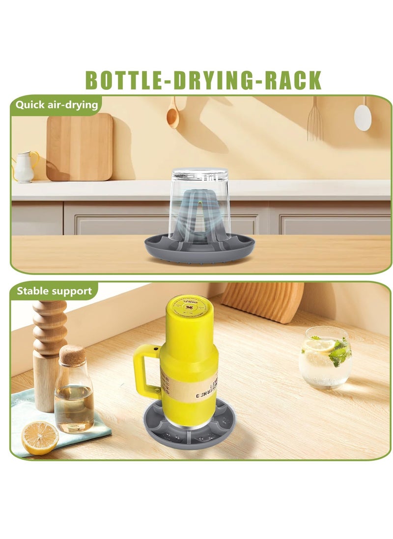 Silicone Bottle Drying Rack for Stanley Cup Accessories, 2 Pack Fast Air Drying Solution for Various Container Sizes