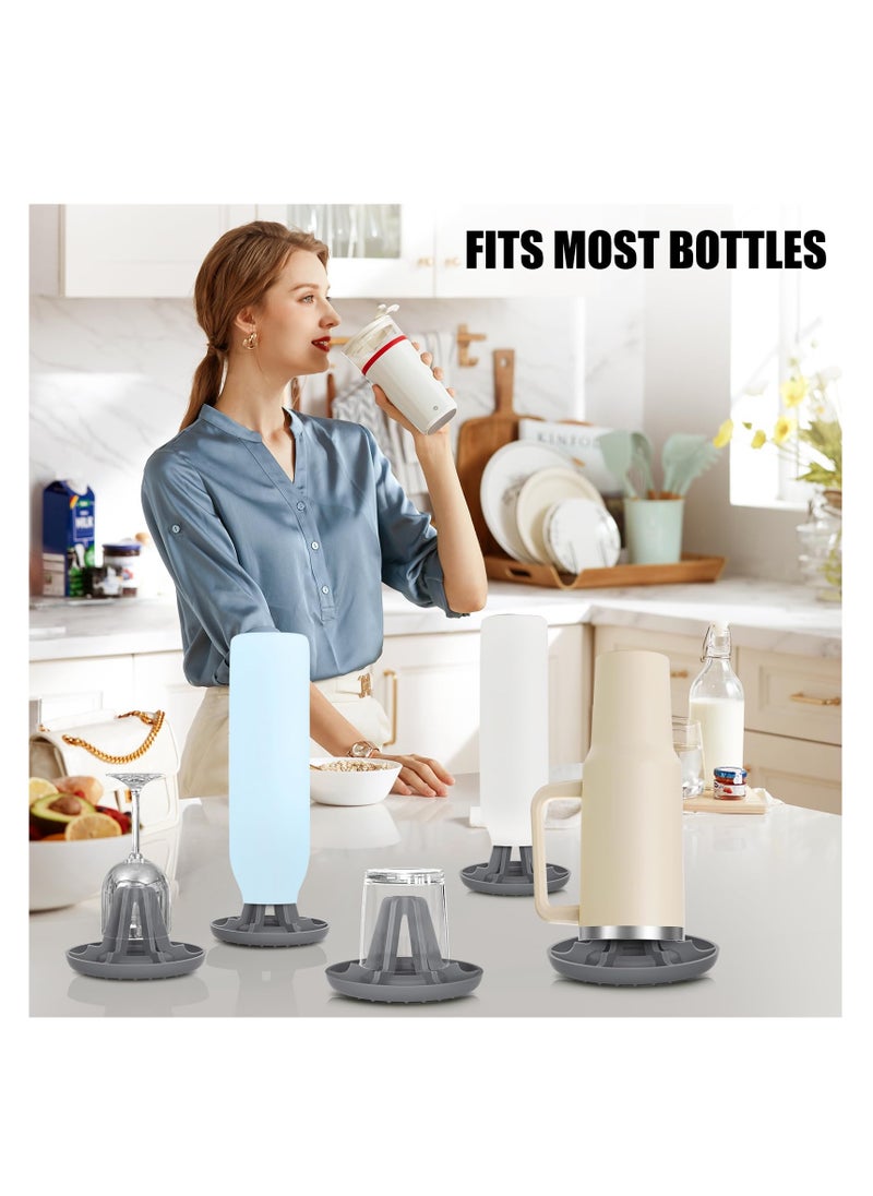 Silicone Bottle Drying Rack for Stanley Cup Accessories, 2 Pack Fast Air Drying Solution for Various Container Sizes