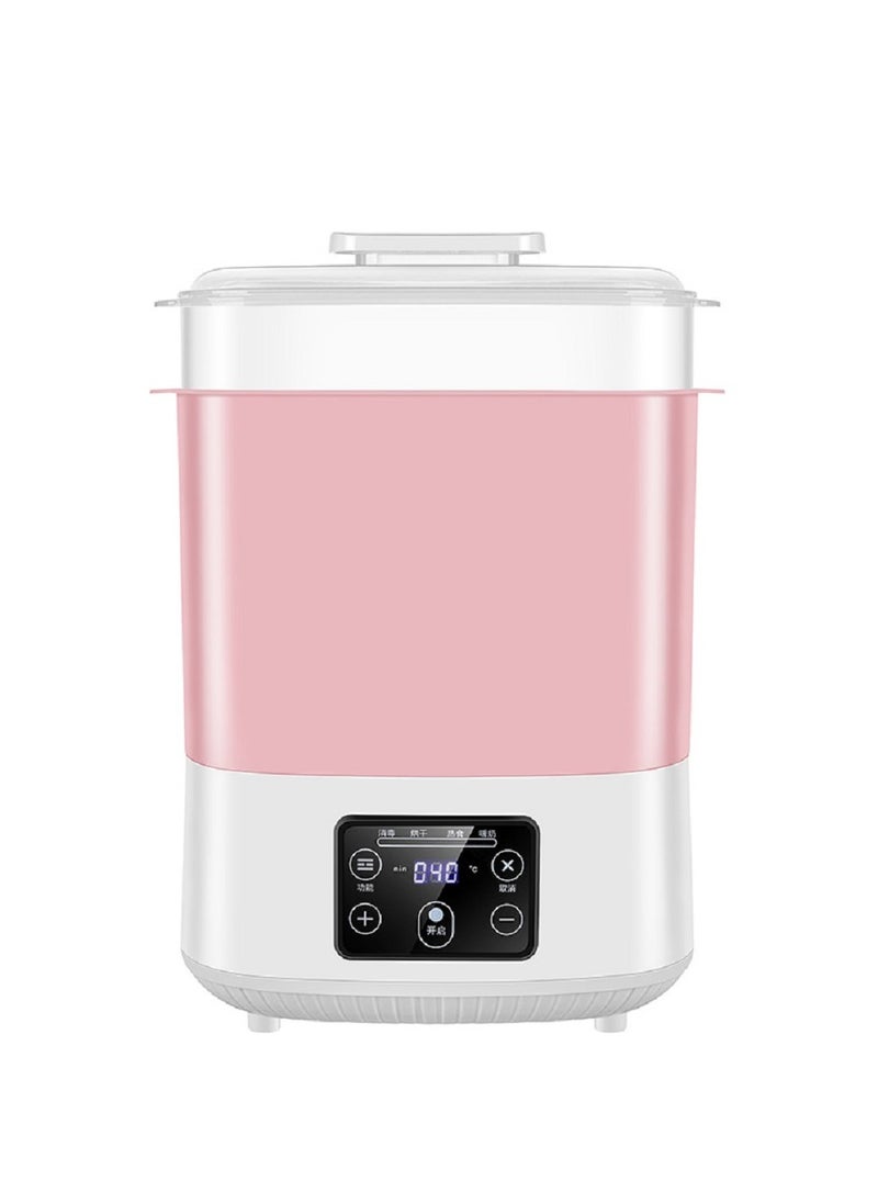 5 in 1 Baby Milk Warmer Bottle/Sterilizer，Baby Bottle Sterilizer, Electric Steam Bottle Sterilizer and Dryer, Universal Fit for All Baby Items Accessories（Pink）