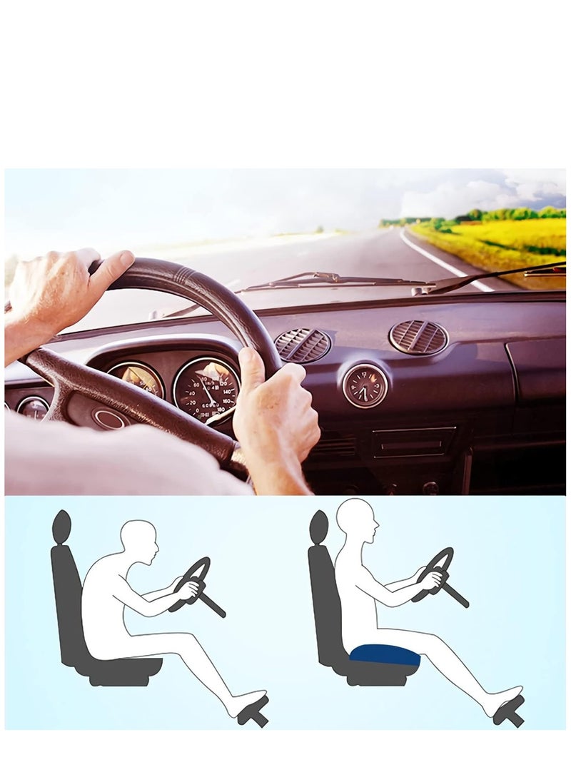 Orthopedic Seat Cushions for Office Chairs, Memory Foam Posture Cushion Portable Breathable Mesh, Car Seat Cushion,Pillow, Sciatica Back Coccyx Tailbone Pain Relief, Non-Slip Chair Pad (Black)