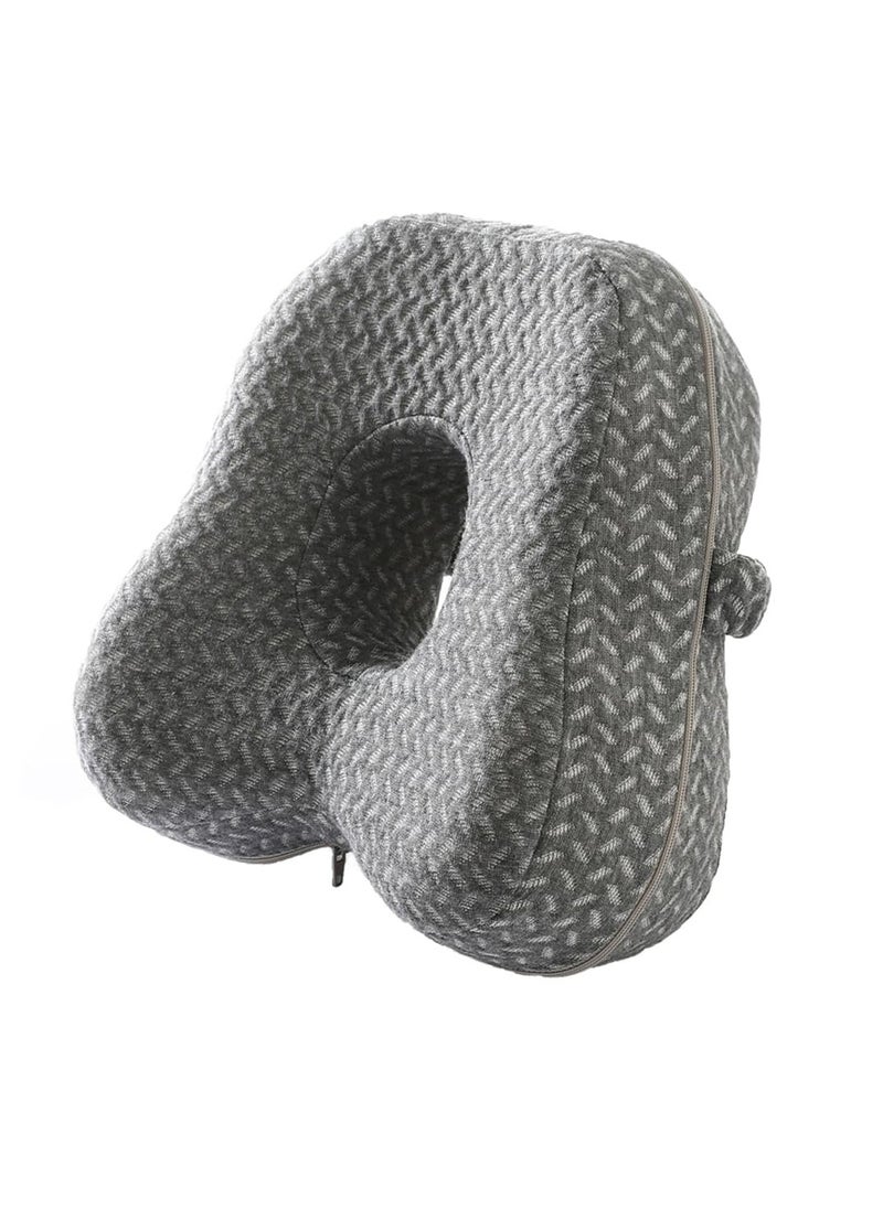 Knee Pillow for Side Sleepers, Butterfly Hollow Design Aligns Spine and Relieves Pressure, Memory Foam Leg Elastic Pillow Strap for Sleeping for Back Pain,Leg Pillow, Gray