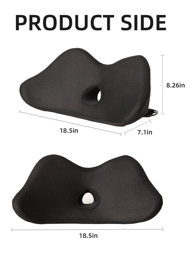 Wedge Car Seat Cushion, Memory Foam Car Cushions for Driving, for Driving, Sciatica & Lower Back Pain Relief, Adults Seat Cushion for Car Seat Driver,Truck,Office Chair (Balck)