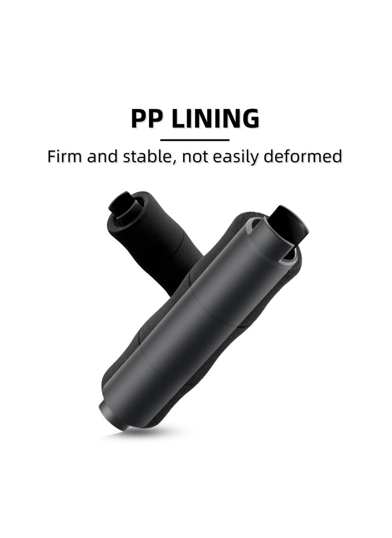 Bike Grips, SYOSI Shock Absorption Sponge Bike Handle Grips Soft Comfortable Non-Slip Double Locked on Mountain Bike Grips for BMX MTB Mountain Beach Cruiser Scooter E-Bike (Black, 22 mm Diameter)