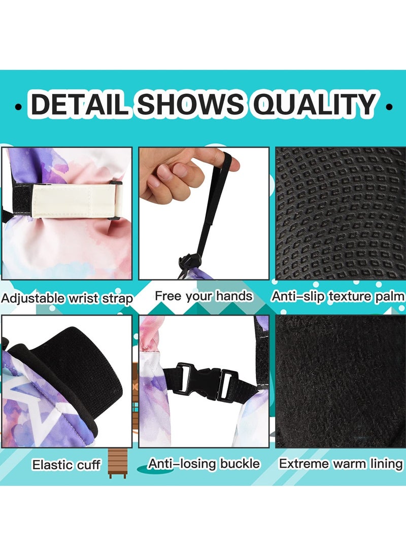 Winter Gloves, Men Women Warm Waterproof Ski Gloves 5 Layer Touch Screen Snow Gloves for Cold Weather