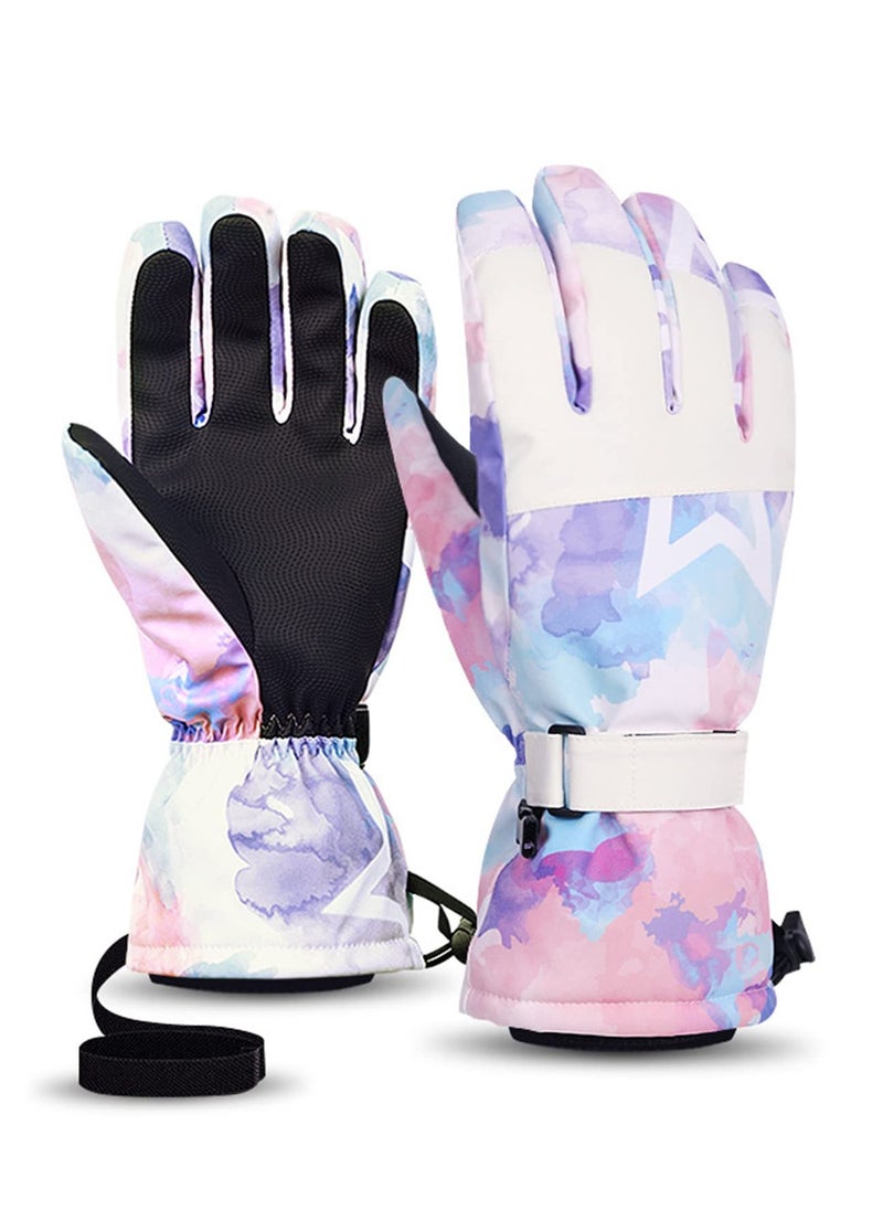 Winter Gloves, Men Women Warm Waterproof Ski Gloves 5 Layer Touch Screen Snow Gloves for Cold Weather