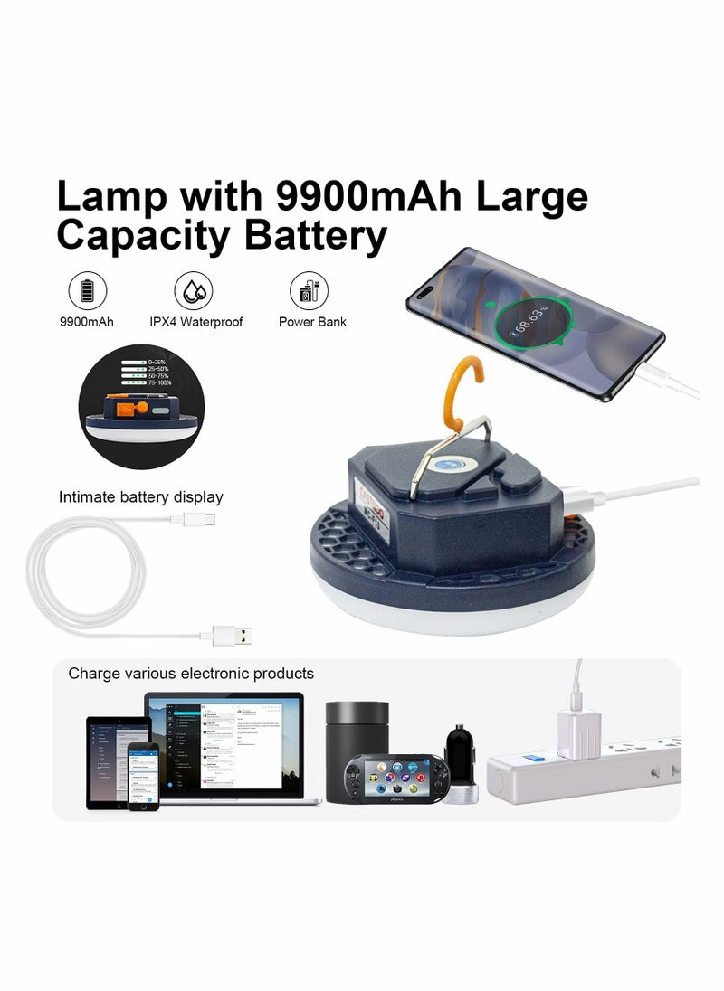 KASTWAVE 10000mAh 3000LM Flashlight Portable LED Camping Lantern Rechargeable Light 30W with Magnet, IPX4 Waterproof Tent Light Failure Emergency Survival Kits for Gift