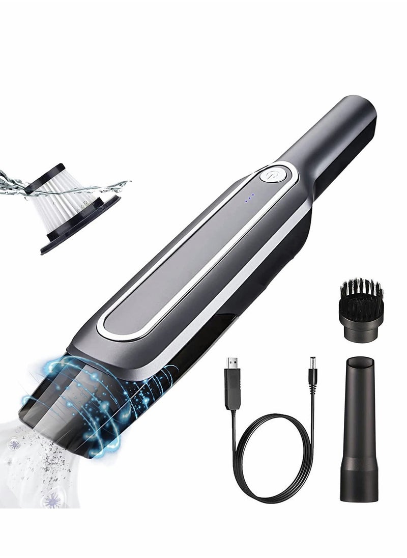 Handheld Vacuum Cleaner Cordless, Mini Protable Car Reusable HEPA Filter, Wet/Dry Compact Stick Dust Busters Clean Pet Hair for Desktop, Keyboard Cleaner, Home Sofa