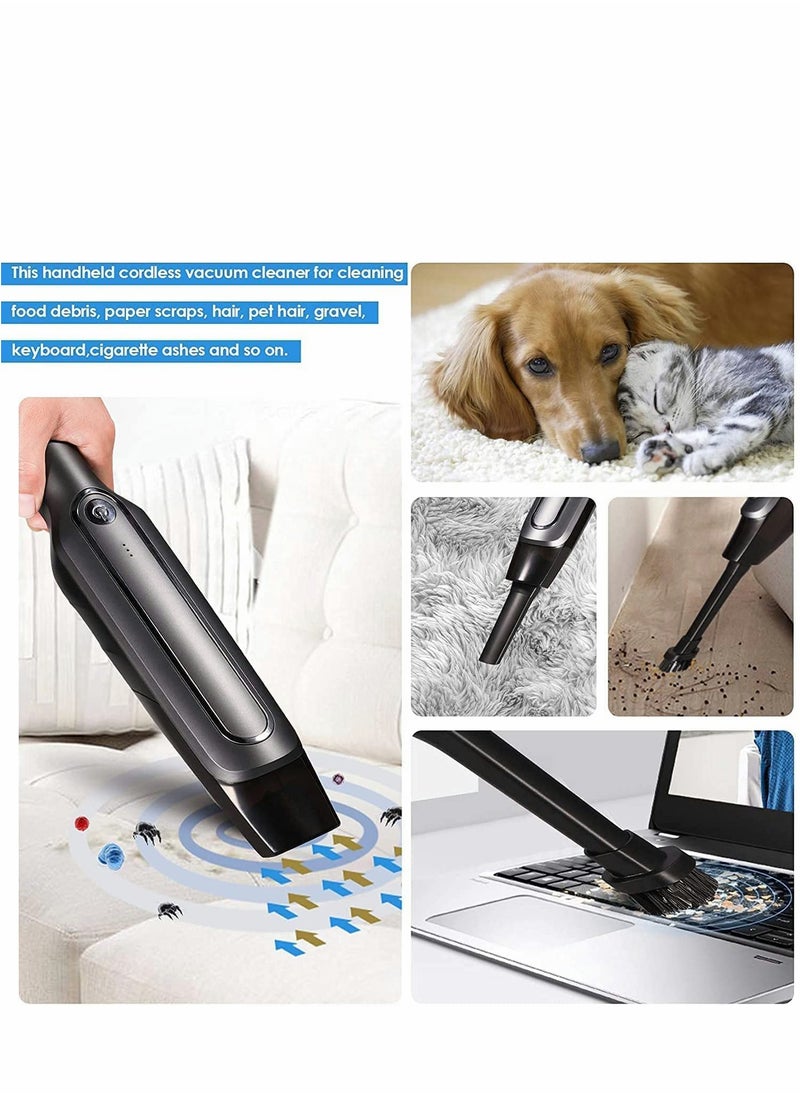 Handheld Vacuum Cleaner Cordless, Mini Protable Car Reusable HEPA Filter, Wet/Dry Compact Stick Dust Busters Clean Pet Hair for Desktop, Keyboard Cleaner, Home Sofa
