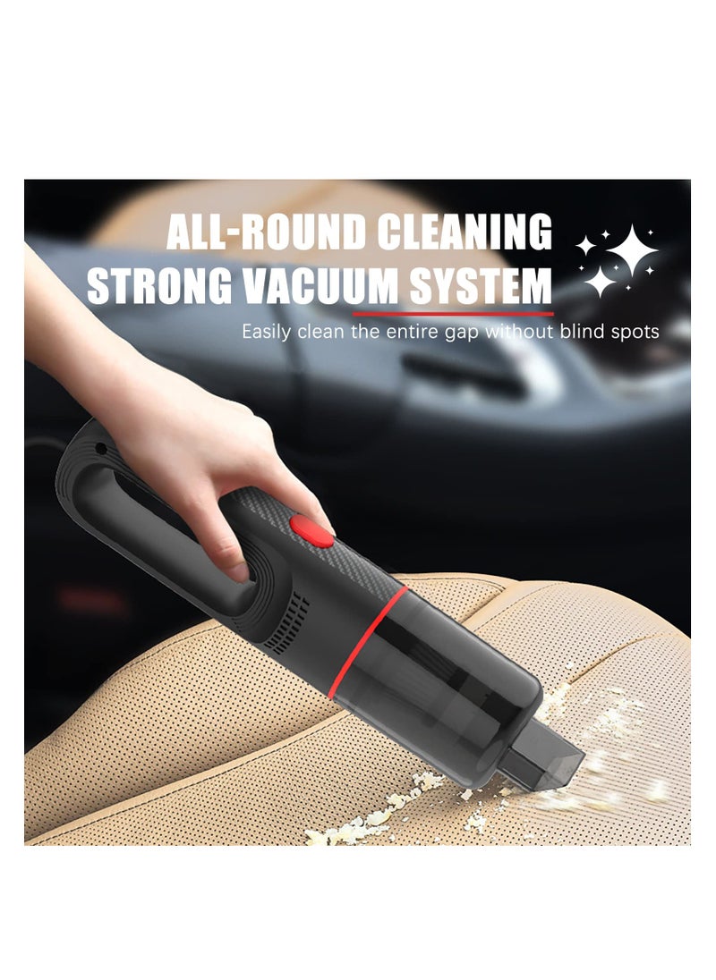 Mini Protable Car Cordless Vacuum, 10000Pa Hand held vacuuming, Handheld Vacuum for Quick Cleaning, Dust Buster Cordless Rechargeable, for Car, Home, and Office