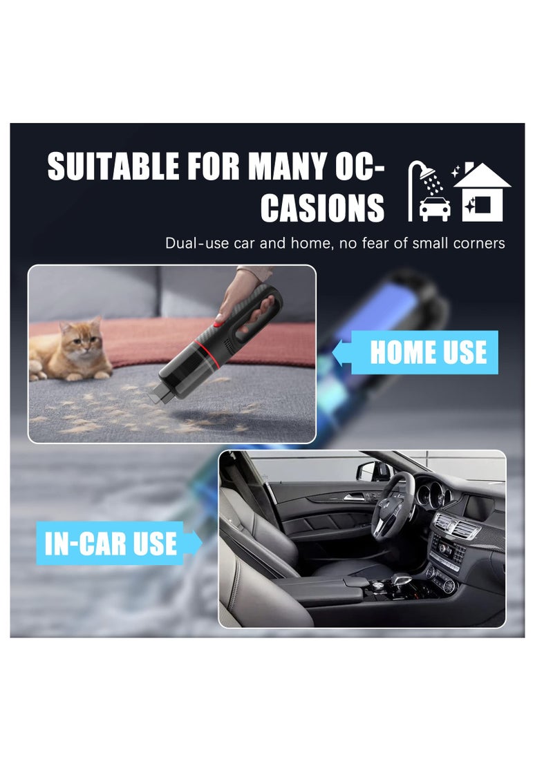 Mini Protable Car Cordless Vacuum, 10000Pa Hand held vacuuming, Handheld Vacuum for Quick Cleaning, Dust Buster Cordless Rechargeable, for Car, Home, and Office