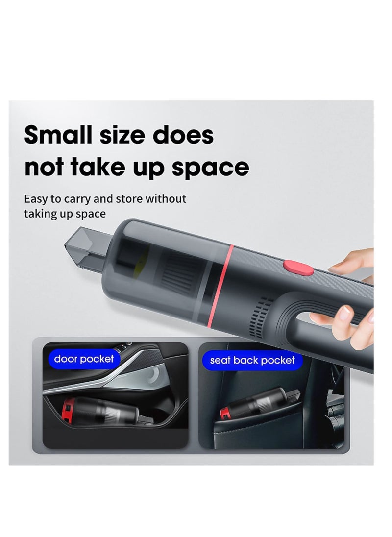 Mini Protable Car Cordless Vacuum, 10000Pa Hand held vacuuming, Handheld Vacuum for Quick Cleaning, Dust Buster Cordless Rechargeable, for Car, Home, and Office