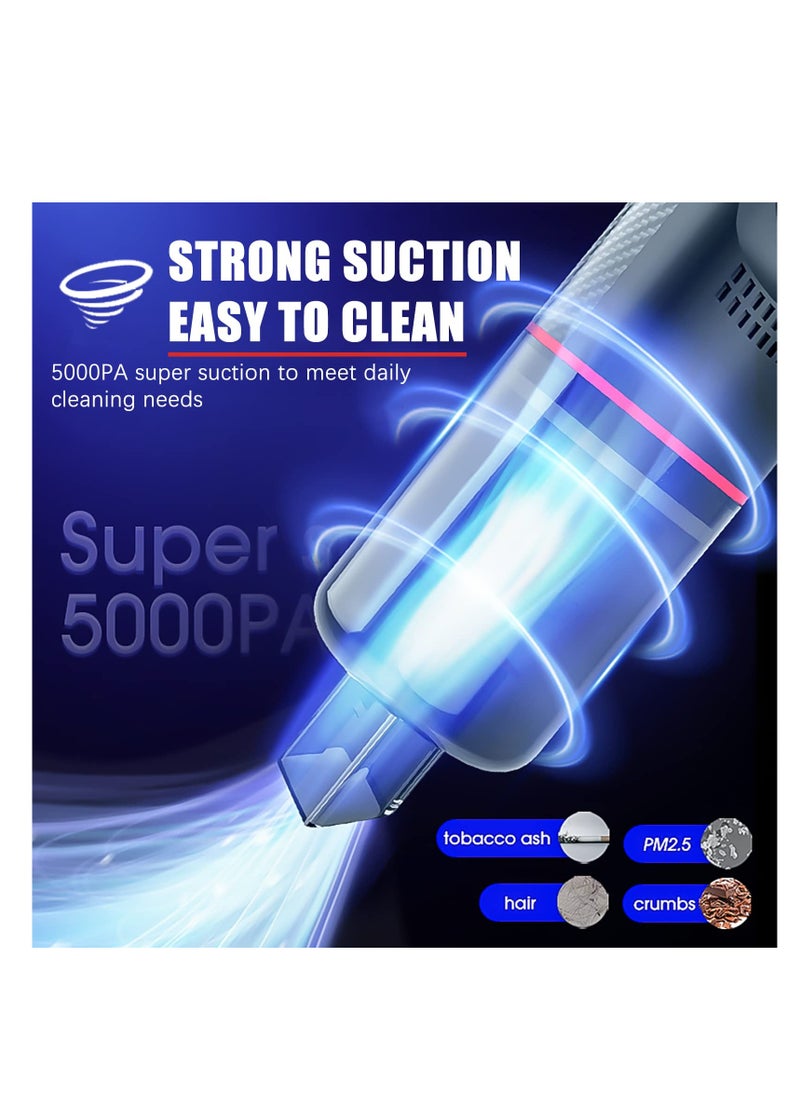 Mini Protable Car Cordless Vacuum, 10000Pa Hand held vacuuming, Handheld Vacuum for Quick Cleaning, Dust Buster Cordless Rechargeable, for Car, Home, and Office