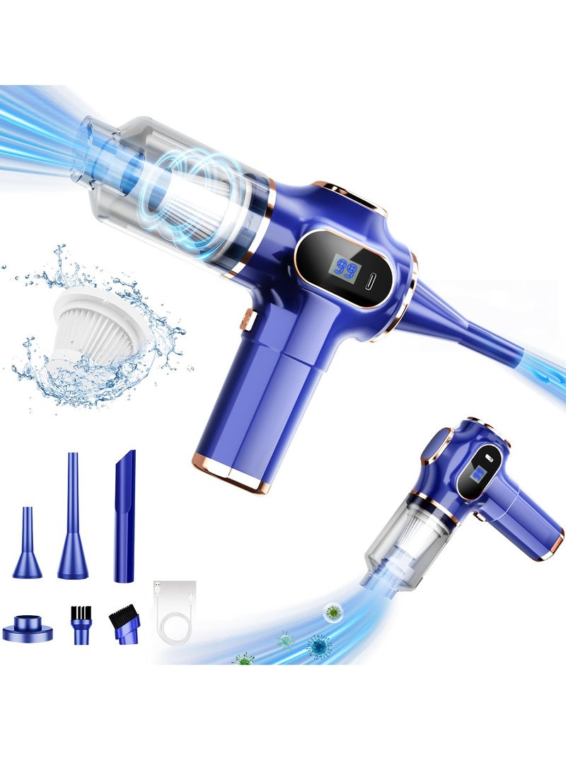 Handheld Vacuum Cleaner Cordless Computer Vacuum Cleaner Rechargeable Vacuum Cleaner Car Vacuum Cleaner 4 in 1 Mini Portable Car Accessories with 2 Filters for Car Home Travel RV Camper