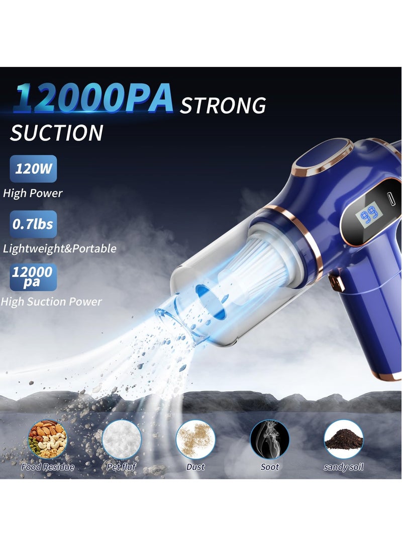 Handheld Vacuum Cleaner Cordless Computer Vacuum Cleaner Rechargeable Vacuum Cleaner Car Vacuum Cleaner 4 in 1 Mini Portable Car Accessories with 2 Filters for Car Home Travel RV Camper