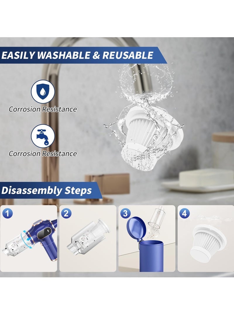 Handheld Vacuum Cleaner Cordless Computer Vacuum Cleaner Rechargeable Vacuum Cleaner Car Vacuum Cleaner 4 in 1 Mini Portable Car Accessories with 2 Filters for Car Home Travel RV Camper