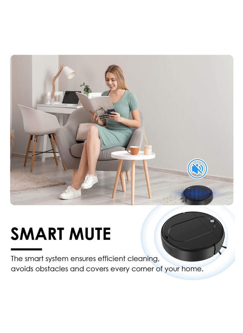 Mopping Robot Vacuum Cleaner, 4500PA Suction Vacuum Sweeping Robot Recha rgeable Smart Vacuum Cleaner Robot Quiet Operation Auto Vacuum Cleaner Multifunctional for Daily Cleaning