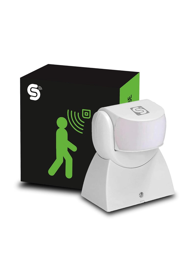 ESYSENSE ESYM06 Microwave Motion Sensor 12M PIR Range Wall Ceiling Mount IP65 Waterproof Motion Detector for Indoor Outdoor Use White