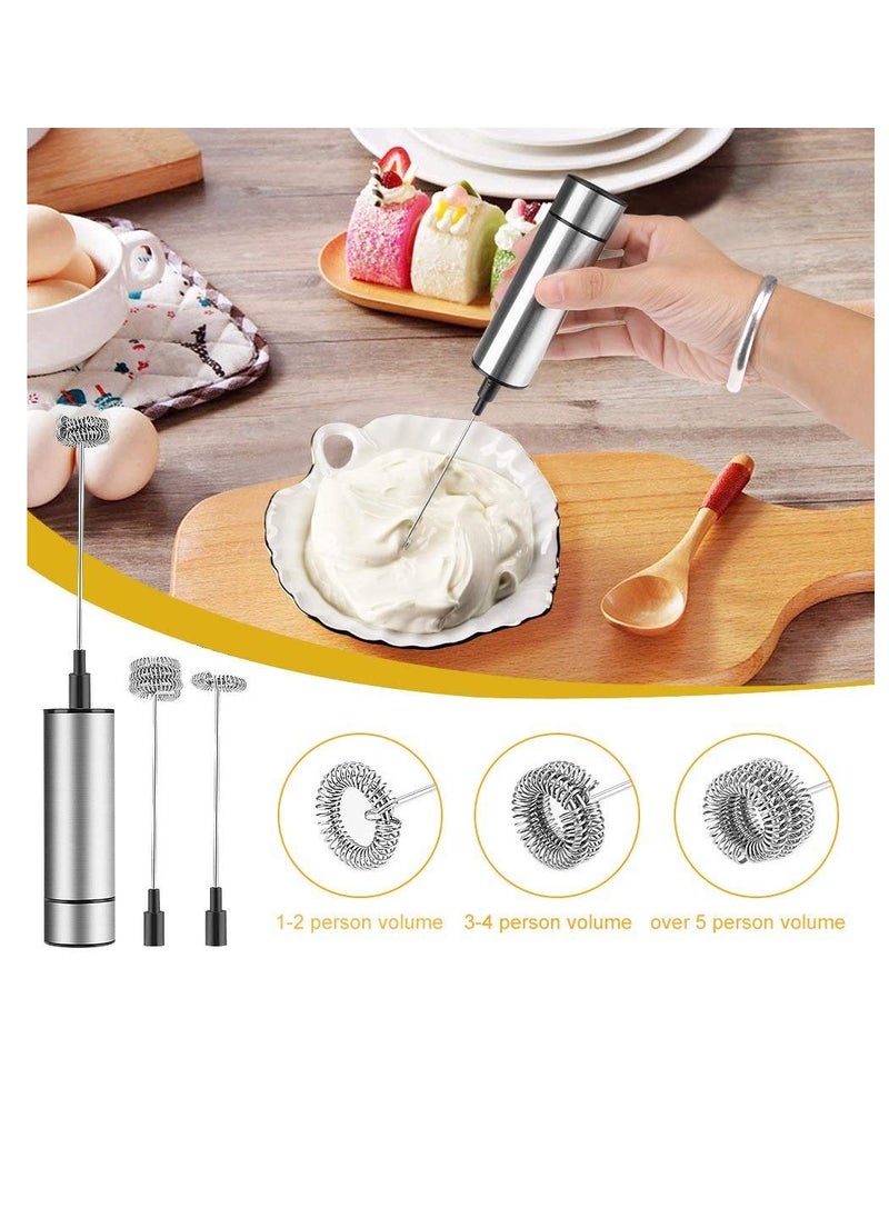Milk Frother, Handheld Foam Maker, Portable Drink Mixer Stainless Steel