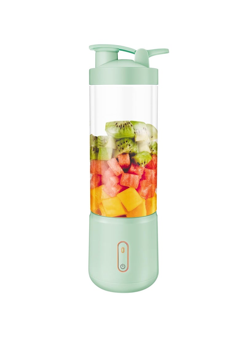 Portable Blender, 1200mAh Rechargeable Blender Juicer Cup with 12 Stainless Steel Blades, 500ml Mini Juice Blender, Wide Mouth Fruit Mixer, Personal Electric Smoothies Blender for Home Office Gym