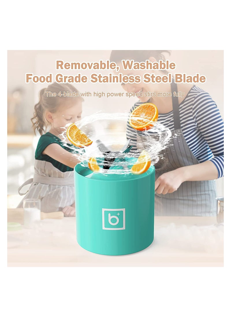 Portable USB Rechargeable Blender, 17.6 Oz High-Speed 4-Blade Fruit Mixer, Mini Juicer for Smoothies and Shakes, Ideal for Travel and Outdoor Activities, 2600mAh Battery