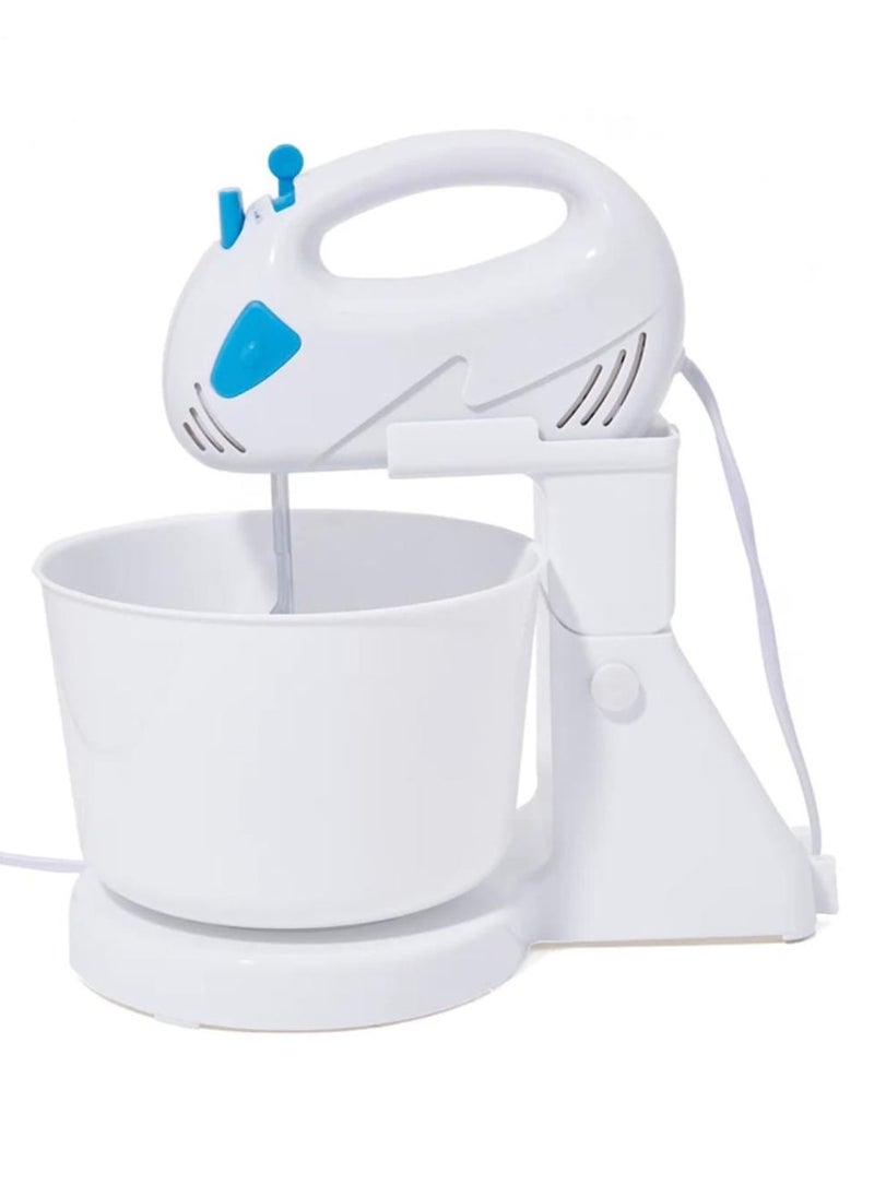 Stand Mixer 150W – Compact Electric Kitchen Mixer with 5-Speed Control & Mixing Bowl – Hand-Free Cake, Dough & Batter Mixer for Baking, Whipping & Kneading – Lightweight & Easy to Clean