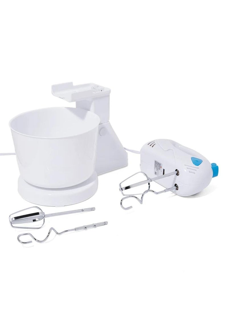 Stand Mixer 150W – Compact Electric Kitchen Mixer with 5-Speed Control & Mixing Bowl – Hand-Free Cake, Dough & Batter Mixer for Baking, Whipping & Kneading – Lightweight & Easy to Clean