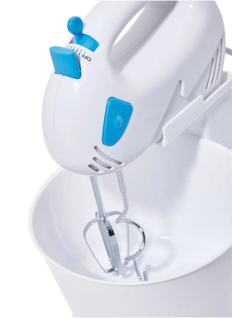 Stand Mixer 150W – Compact Electric Kitchen Mixer with 5-Speed Control & Mixing Bowl – Hand-Free Cake, Dough & Batter Mixer for Baking, Whipping & Kneading – Lightweight & Easy to Clean