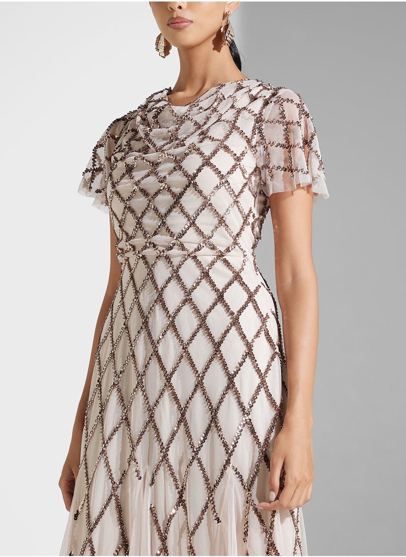 Sequin Mesh Dress