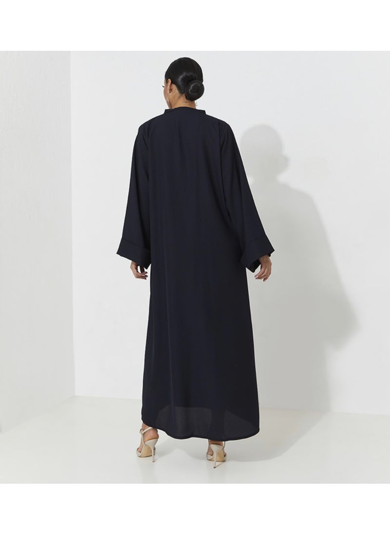 Embellished abaya with wide sleeves