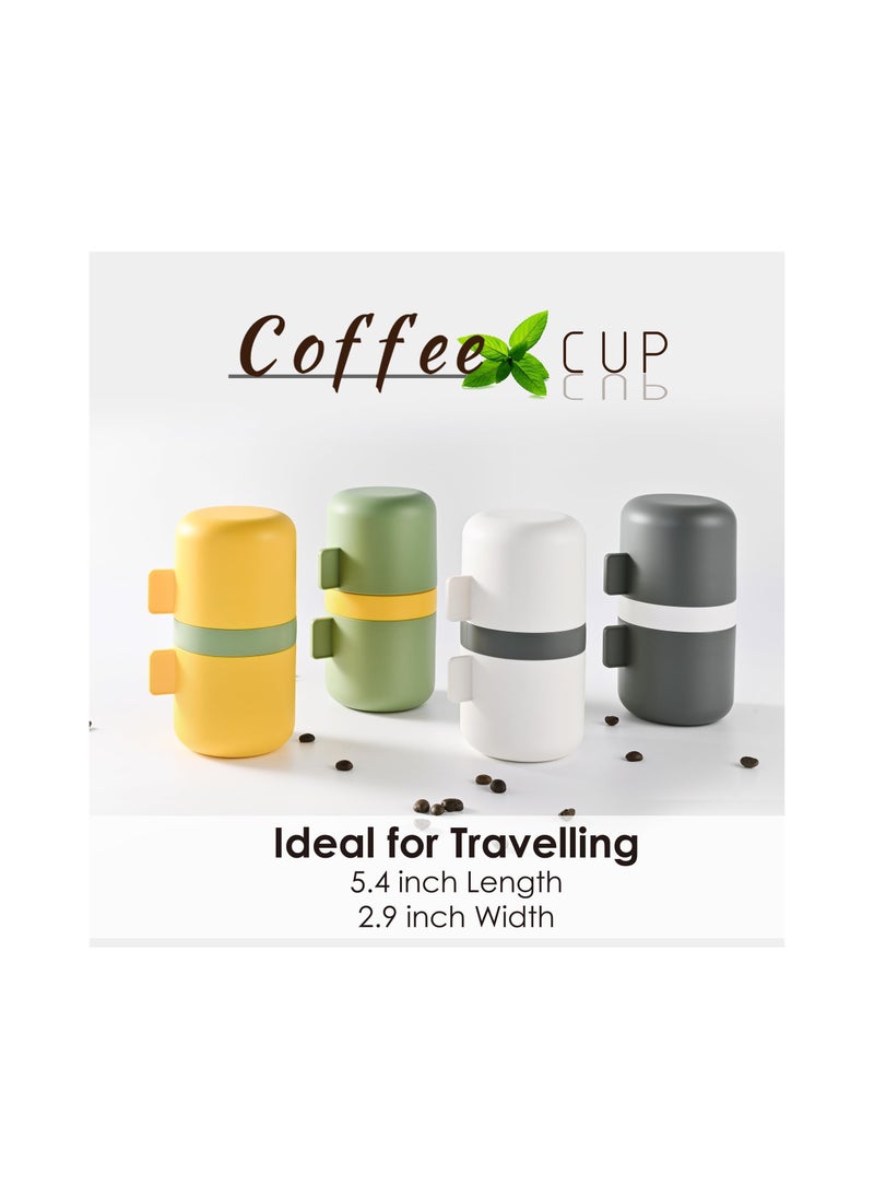 Manual Coffee Grinder Portable, Manual Coffee Bean Grinder with Conical Ceramic Burr, Foldable Rocker, Adjustable Coarseness, Burr Hand Coffee Grinder for Outdoor Traveling Camping Office Home