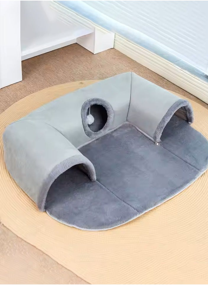 Snug U - Shaped Cat Hideaway: Keep Cats Warm, Perfect For Fun And Rest, Multiple Cats Welcome