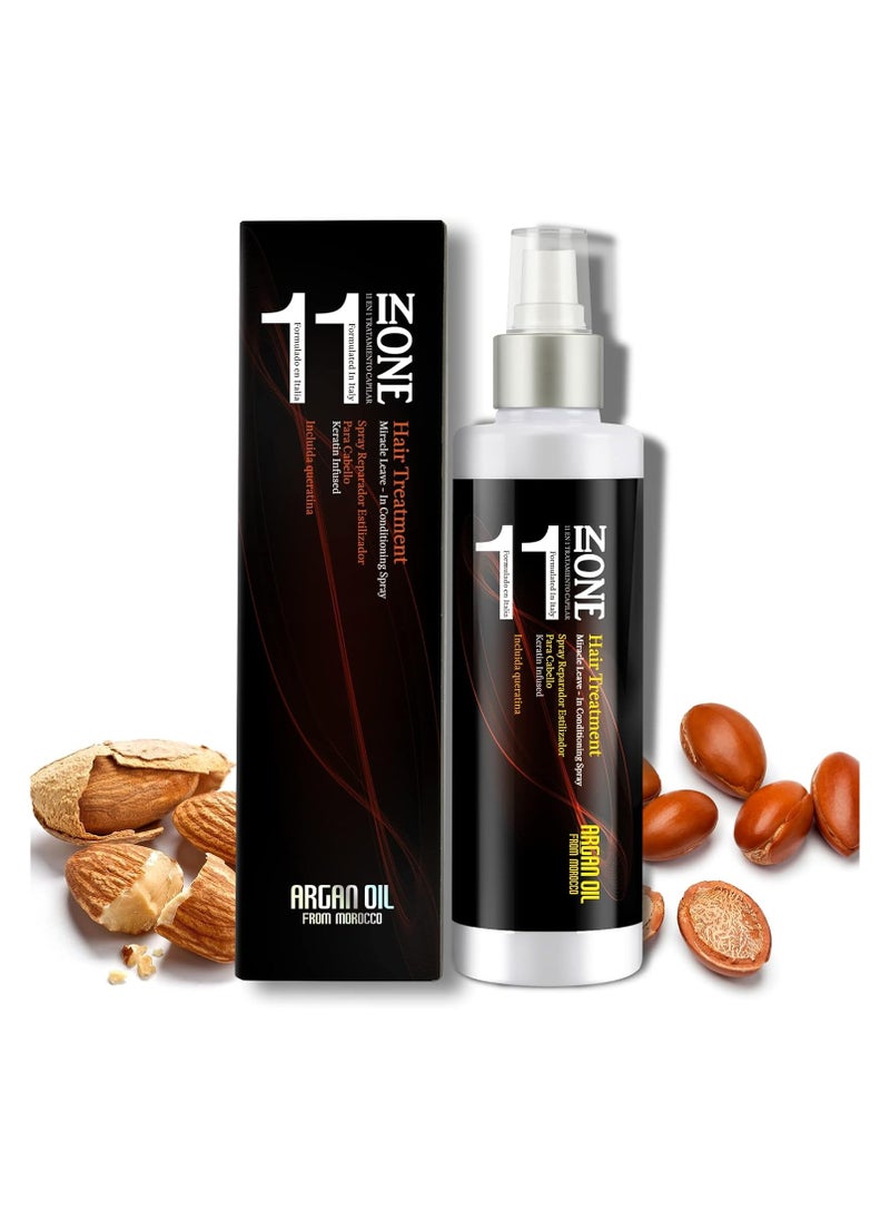 11 in 1 Almond Oil Moisture Leave In Conditioner, Detangler Spray, Argan oil Conditioning Cream Daily Hair Moisturizer, Stay In Conditioner, Keratin Cream Hair Serum for Frizzy, Dry Damaged Hair