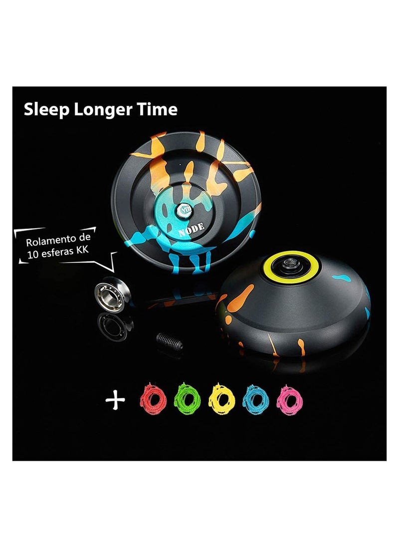 SYOSI Y01 Professional Yoyo Alloy Unresponsive Yoyo, 10 Ball Stainless KK Bearing Yoyo, Long Spinning Time Prettiest for Advanced Player Yoyo for Kids Beginner with Glove Bag and 5 Yoyo Strings